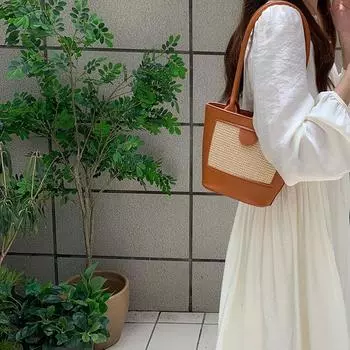 Модная соломенная сумка женская плетеная пляжная сумка повседневная сумка на кнопках маленькая плетеная сумка через плечо для путешествий чёрный