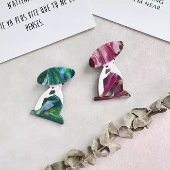 Модная современная брошь для девочки из акрила, модная новая нишевая дизайнерская булавка премиум-класса, трендовые аксессуары