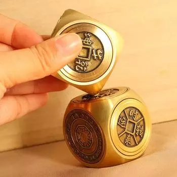 Модная Статуэтка-куб Художественный Медь Полированная S