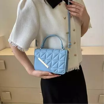 Модная стеганая сумка с магнитным и регулируемым ремешком через плечо