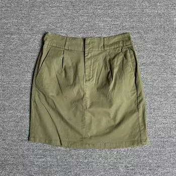 Модная Стильная Хлопковая Облегающая Юбка на Шнуровке 2 vm army green skirt S