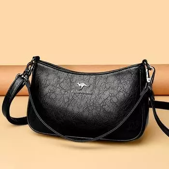 Модная стильная сумка через плечо и подмышку, универсальная, щедрая сумка, высококачественная женская сумка через плечо, сумка для мам среднего возраста чёрный
