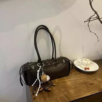 Модная сумка-багет с леопардовым принтом, большая вместительная сумка для поездок на работу, портативная сумка через плечо с высоким чувством 30*9*12