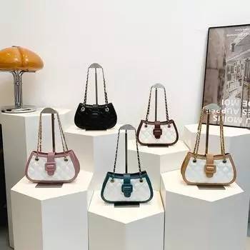 Модная сумка-цепочка для женщин, новая высококачественная модная сумка с одним плечом и подмышкой, маленькая квадратная сумка через плечо