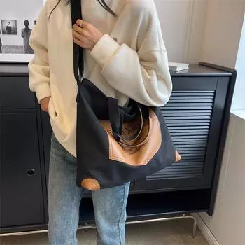 Модная сумка через плечо большой емкости с буквенным принтом, женская новая модная простая сумка, однотонная сумка-тоут зелёный