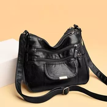 Модная сумка через плечо для людей среднего и пожилого возраста, новая мягкая женская универсальная сумка для мам, повседневная сумка на одно плечо с несколькими отделениями 26*11*21cm красный