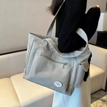 Модная сумка через плечо для женщин, большая вместительная студенческая сумка-тоут, новая холщовая сумка для поездок на работу, женская сумка