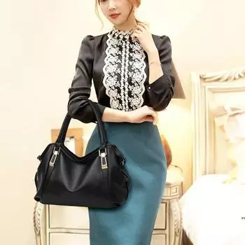 Модная сумка через плечо для женщин, новая, среднего возраста, женская, повседневная, большая вместительная, мягкая сумка, сумка через плечо