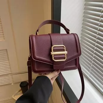 Модная сумка через плечо из искусственной кожи с клапаном для женщин, однотонная универсальная сумка через плечо для путешествий и выходов на природу 19x6x14cm белый