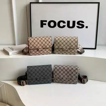 Модная сумка через плечо, красивая летняя новая простая и модная сумка через плечо, повседневная ретро персонализированная маленькая квадратная сумка