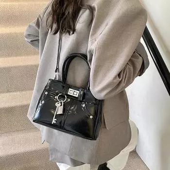 Модная сумка через плечо, маленькая квадратная сумочка, простая ручная сумка через плечо, весенняя сумка нового дизайна, элегантный женский кошелек