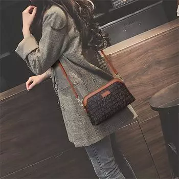 Модная сумка через плечо, маленькая квадратная сумка, многофункциональная сумка через плечо для пожилых людей, женская сумка коричневый