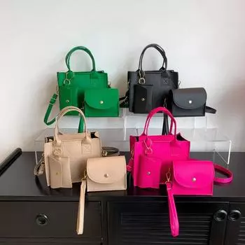 Модная сумка через плечо, модная большая вместительная сумка для женщин, осенняя новая корейская версия, простая и легкая сумка