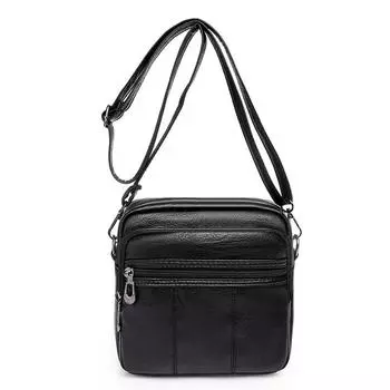 Модная сумка через плечо, мужская модная деловая сумка, женская многослойная сумка большой вместимости, повседневная поясная сумка