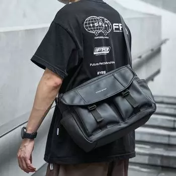 Модная сумка через плечо, мужской студенческий рюкзак через плечо, маленькая сумка через плечо, мужская сумка-мессенджер для поездок на работу, сумка через плечо чёрный