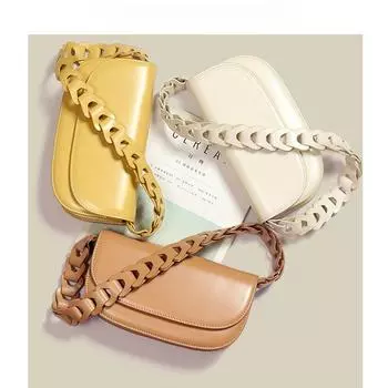 Модная сумка через плечо, повседневная женская сумка из спилковой кожи, женская сумка-мессенджер через плечо (20cm<Max Length<30cm) жёлтый