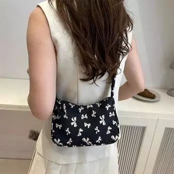 Модная сумка через плечо с бантом женская сумка может положить машину (20cm<Max Length<30cm)