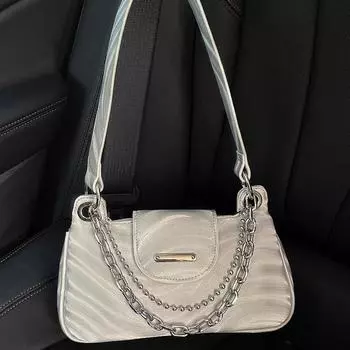 Модная сумка через плечо с цепочкой, милая, крутая, нишевая сумка для девочек