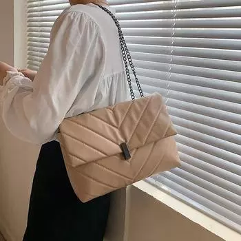 Модная сумка через плечо с цепочкой, сумки через плечо для женщин, большая вместимость, дизайнерские сумки, прочные женские сумки-мессенджеры 28x21x7cm