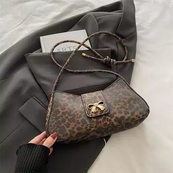 Модная сумка через плечо с леопардовым принтом, женская сумка, модная индивидуальная сумка, универсальная сумка через плечо коричневый