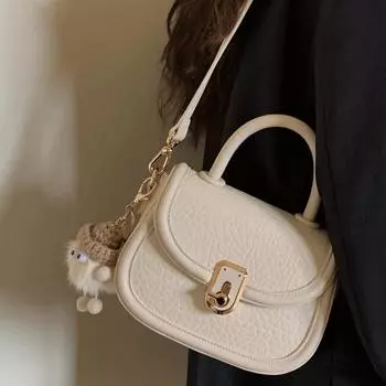 Модная сумка через плечо с текстурой камня для женщин, высококачественная сумка из искусственной кожи, индивидуальная застежка-пряжка, однотонная маленькая квадратная сумка