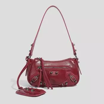 Модная сумка через плечо в японском стиле: Универсальная, спортивная, шикарная сумка через плечо и подмышки для студенток серебряный