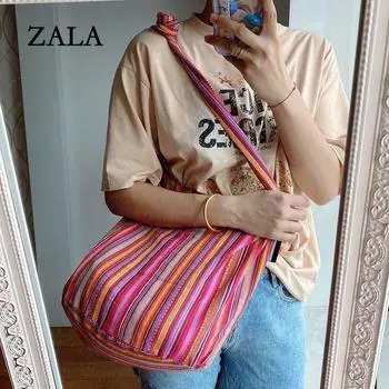 Модная сумка через плечо женская большая сумка универсальная этническая сумка через плечо 40x20x27cm красный