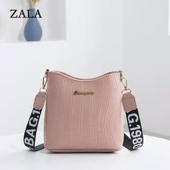 Модная сумка через плечо женская сумка с рисунком крокодила новая сумка-мессенджер персонализированная сумка-ведро простая маленькая сумка розовый