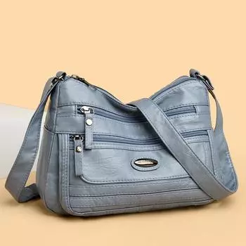 Модная сумка через плечо, женская сумка, сумка для мамы, сумка на одно плечо, легкая мягкая сумка через плечо из искусственной кожи, любая сумка на одно плечо чёрный