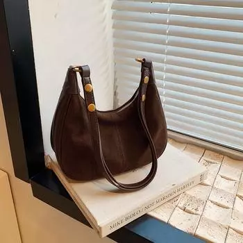 Модная сумка Crescent Moon в стиле ретро, матовая, высокого класса, женская сумка, повседневная сумка через плечо