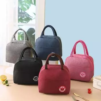 Модная сумка для еды, уличный изолированный ланч-бокс для детей и взрослых, переносная сумка, сумка для обеда, мультяшная сумка для обеда, сумка для обеда вино красного