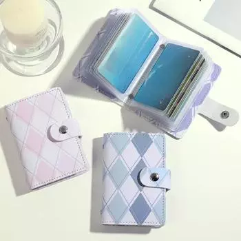 Модная сумка для карт Diamond, вместительная женская сумка для карт с несколькими отделениями, держатель для водительских прав, держатель для кредитных карт, кошелек для монет синий