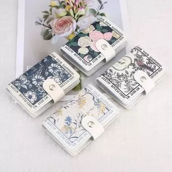 Модная сумка для карт с цветочным принтом, несколько отделений для карт, чехол для карт для женщин, большой вместительный держатель для кредитных карт, держатель для удостоверения личности, чехол для карт 22 card Bits