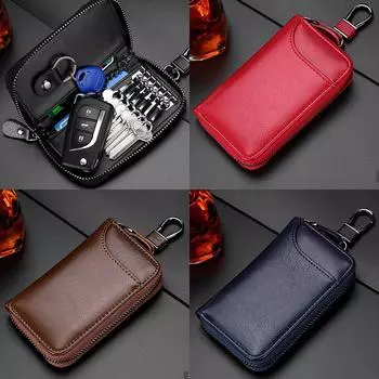Модная сумка для ключей от машины, чехол для ключей, сумка для рук, многофункциональная, из натуральной кожи, держатели ключей для мужчин, кошелек для монет, многофункциональная розы красного