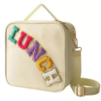Модная сумка для ланча Повседневная сумка-тоут Уличная портативная сумка для ланча Сумка для сохранения свежести One Size бежевый