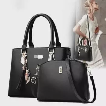 Модная сумка для матери и ребенка 2024 года: Стильная женская сумка с простой вышивкой, сумка для мамы среднего возраста - Доставка одной штукой Claret кларет