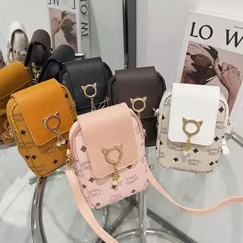 Модная сумка для мобильного телефона с принтом, маленькая женская сумка для хранения, высококачественная сумка-мессенджер через плечо, женская сумка белый