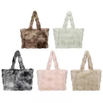 Модная сумка для подмышек из искусственного меха с принтом тай-дай, зимняя мягкая плюшевая сумка на плечо, роскошная вместительная сумка для подмышек, женская пушистая сумка с верхней ручкой розовый