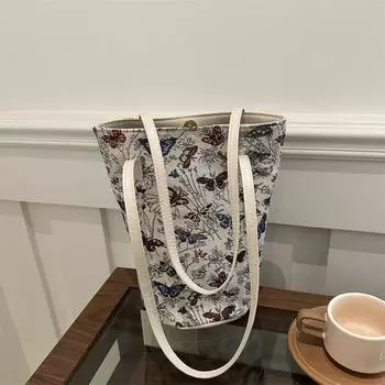 Модная сумка для поездок на работу и учебы, большая вместительная женская сумка 2024 года, повседневная и красивая сумка через плечо, сумка-ведро чёрный