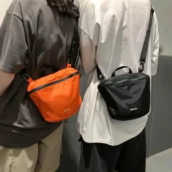 Модная сумка для улицы, сумка на плечо, японская дорожная нейлоновая сумка для телефона из Кореи, портативная водонепроницаемая сумка-мессенджер серый