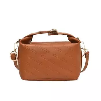 Модная сумка из искусственной кожи, однотонная, с верхней ручкой, съемный ремень, маленькая сумка-тоут с буквенным узором для вечеринки и отпуска розовый