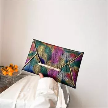 Модная сумка-конверт для женщин, вечерняя сумка для ужина, повседневная женская ручная сумочка чёрный