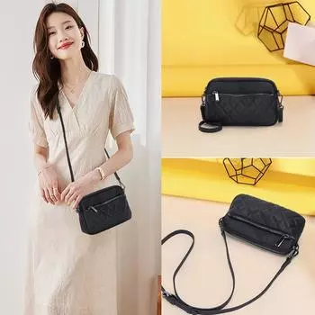 Модная сумка-кошелек с бриллиантами на плечо из первой коровой кожи, мягкая женская сумка на запястье Tide