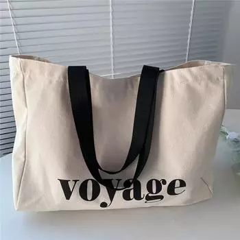 модная сумка Letter Voyage Canvas, сумка через плечо, сумки для женщин, большая вместимость, дорожная сумка для покупок, школьные сумки для студентов