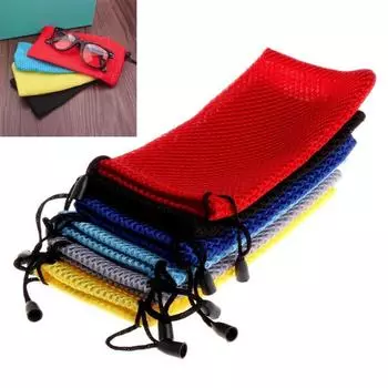 Модная сумка-мешок из ткани унисекс в клетку, модный цветной сетчатый чехол для солнцезащитных очков, портативное хранилище 1pc