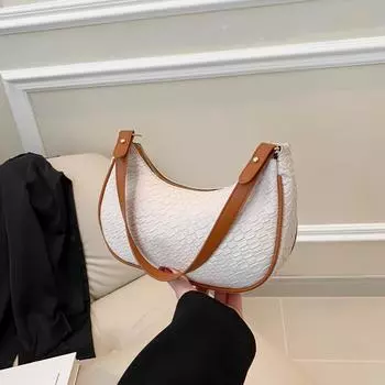 Модная сумка-мессенджер 2024 года, сумка через плечо, нишевый дизайн, большая вместительная сумка, женская новая летняя повседневная персонализированная сумка для пельменей чёрный