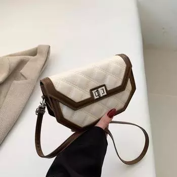 Модная сумка-мессенджер через плечо с замком-пряжкой, женская, с текстурой, иностранного стиля, сумка-седло розы красного