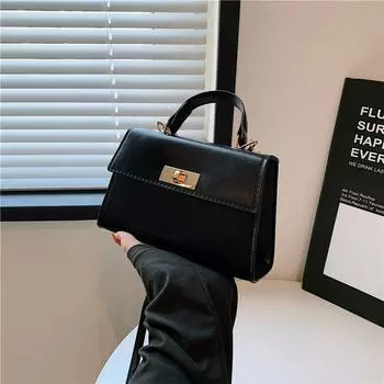 Модная сумка-мессенджер, простая сумка для поездок на работу, модная сумка в корейском стиле, женская сумка, новинка 2024 года, летняя красивая сумка через плечо, популярная сумка чёрный