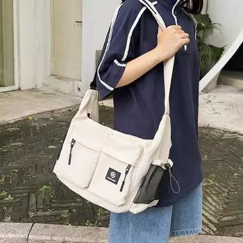 Модная сумка-мессенджер унисекс через плечо: Большая вместимость, легкий, идеально подходит для спецодежды белый