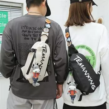 Модная сумка на грудь для мужчин и женщин, водонепроницаемая сумка через плечо из ткани Оксфорд, повседневная сумка-мессенджер унисекс, сумки для влюбленных, новинка